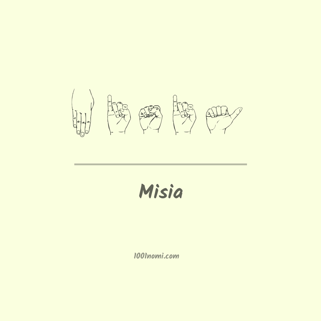 Misia nella lingua dei segni Misia nella lingua dei segni
