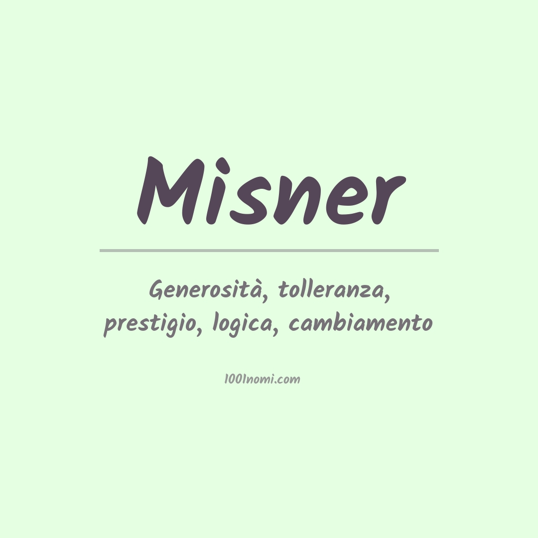 Significato del nome Misner