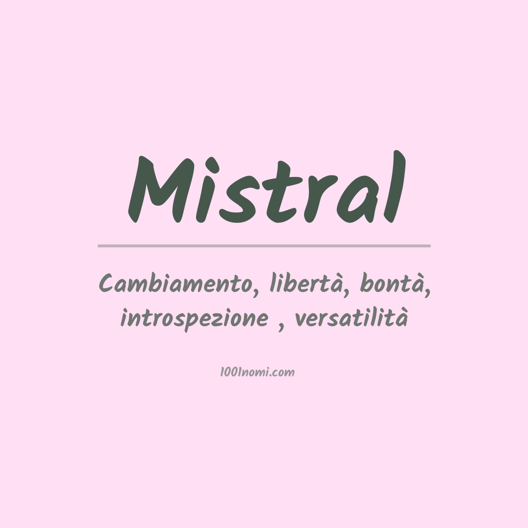 Significato del nome Mistral Significato del nome Mistral