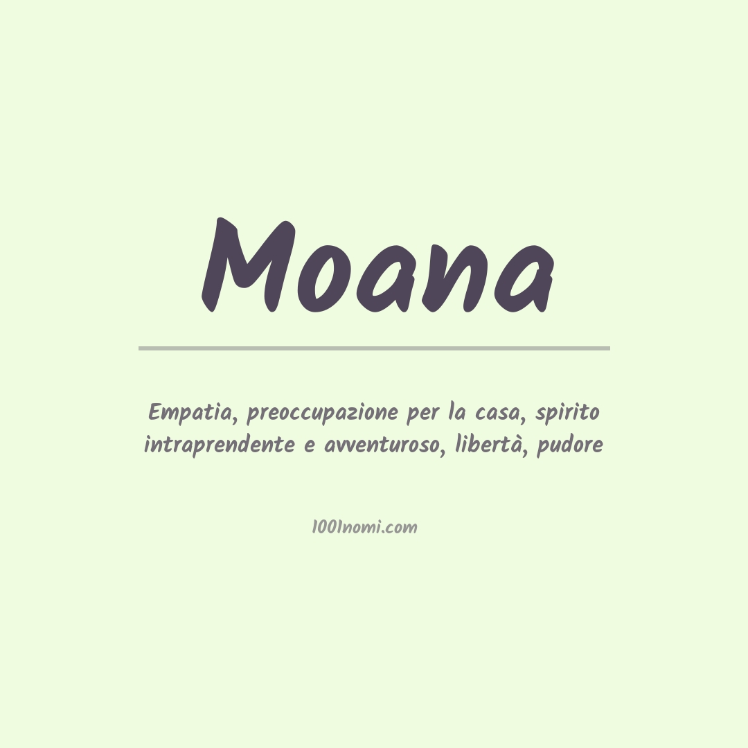 Significato del nome Moana