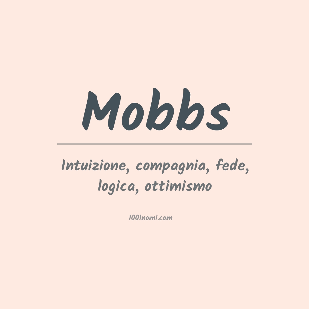 Significato del nome Mobbs