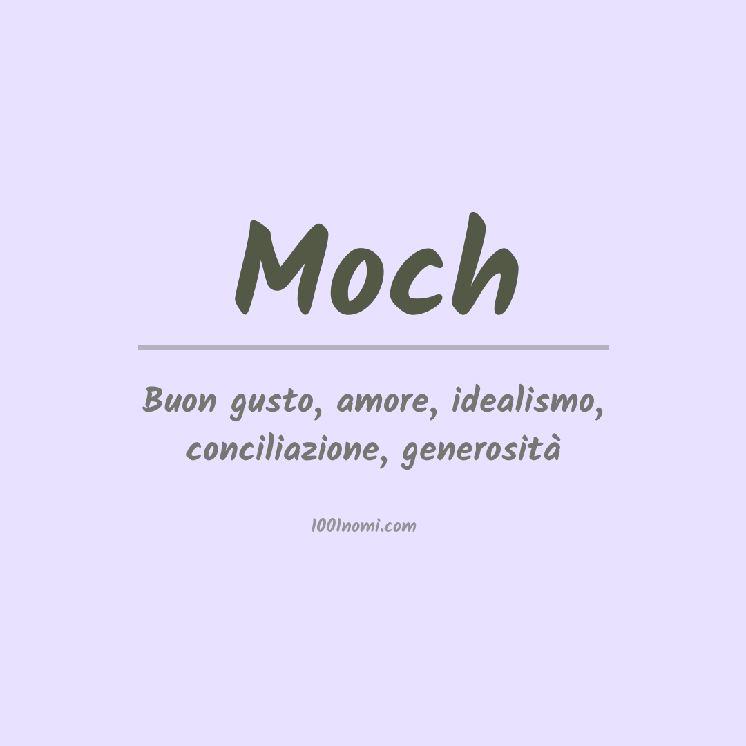 Significato del nome Moch