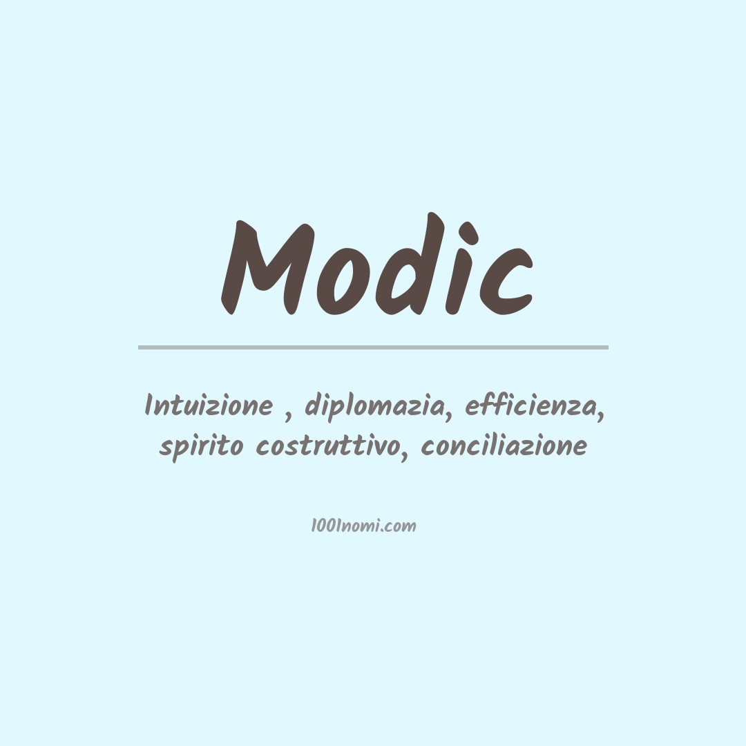 Significato del nome Modic