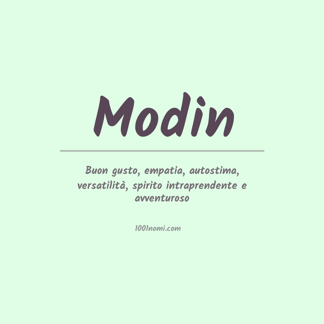 Significato del nome Modin