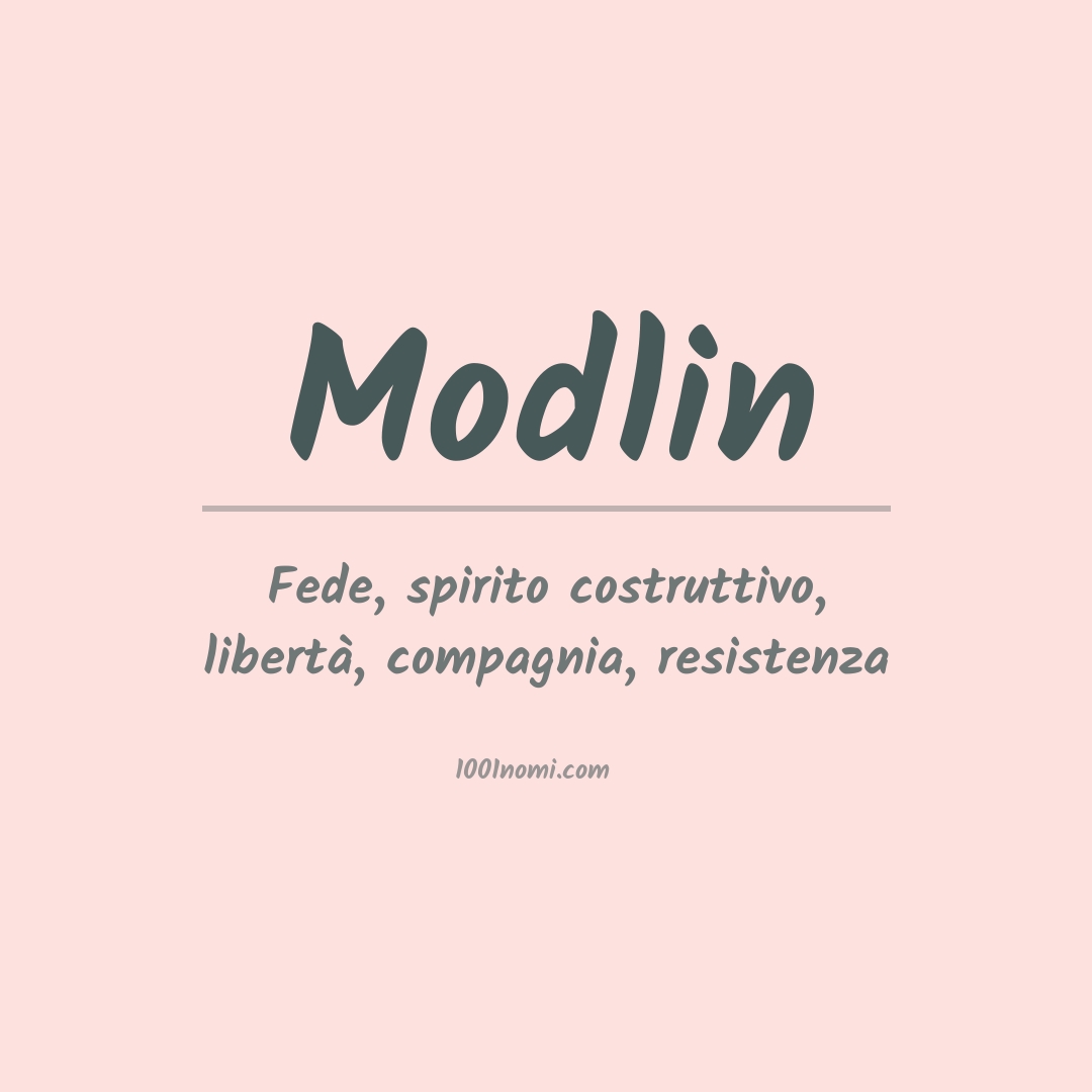 Significato del nome Modlin