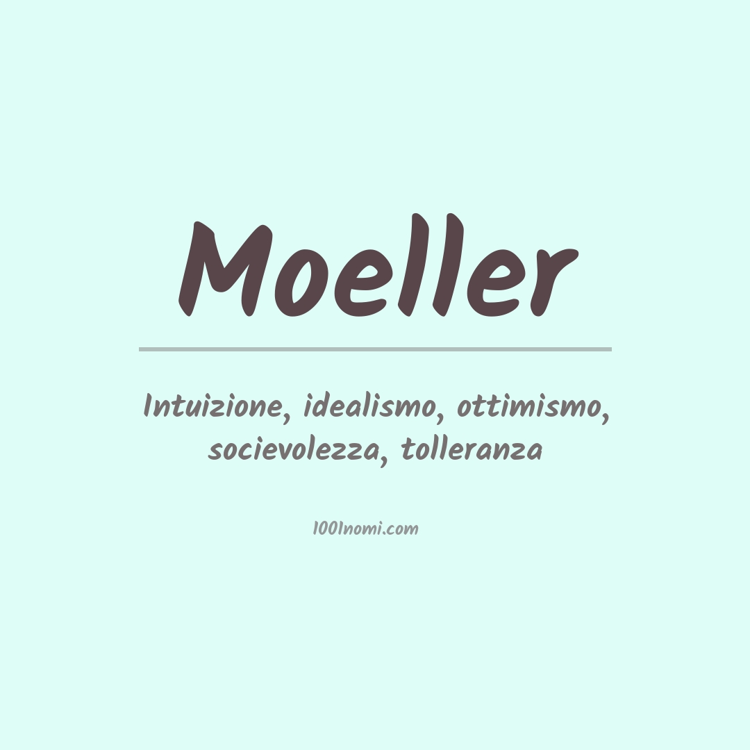 Significato del nome Moeller