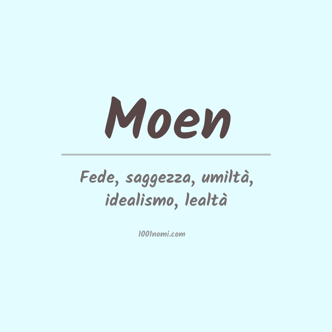 Significato del nome Moen