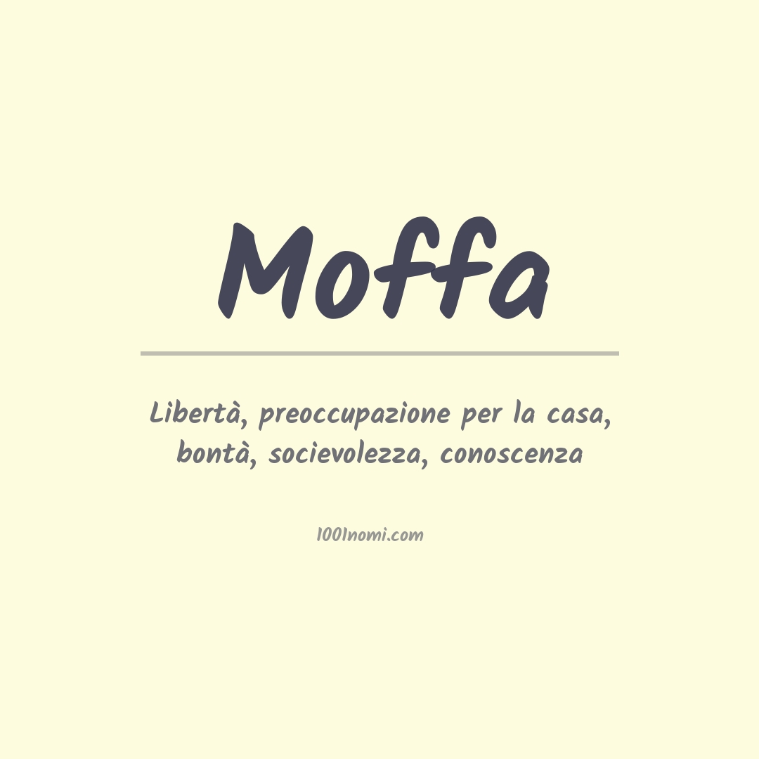 Significato del nome Moffa