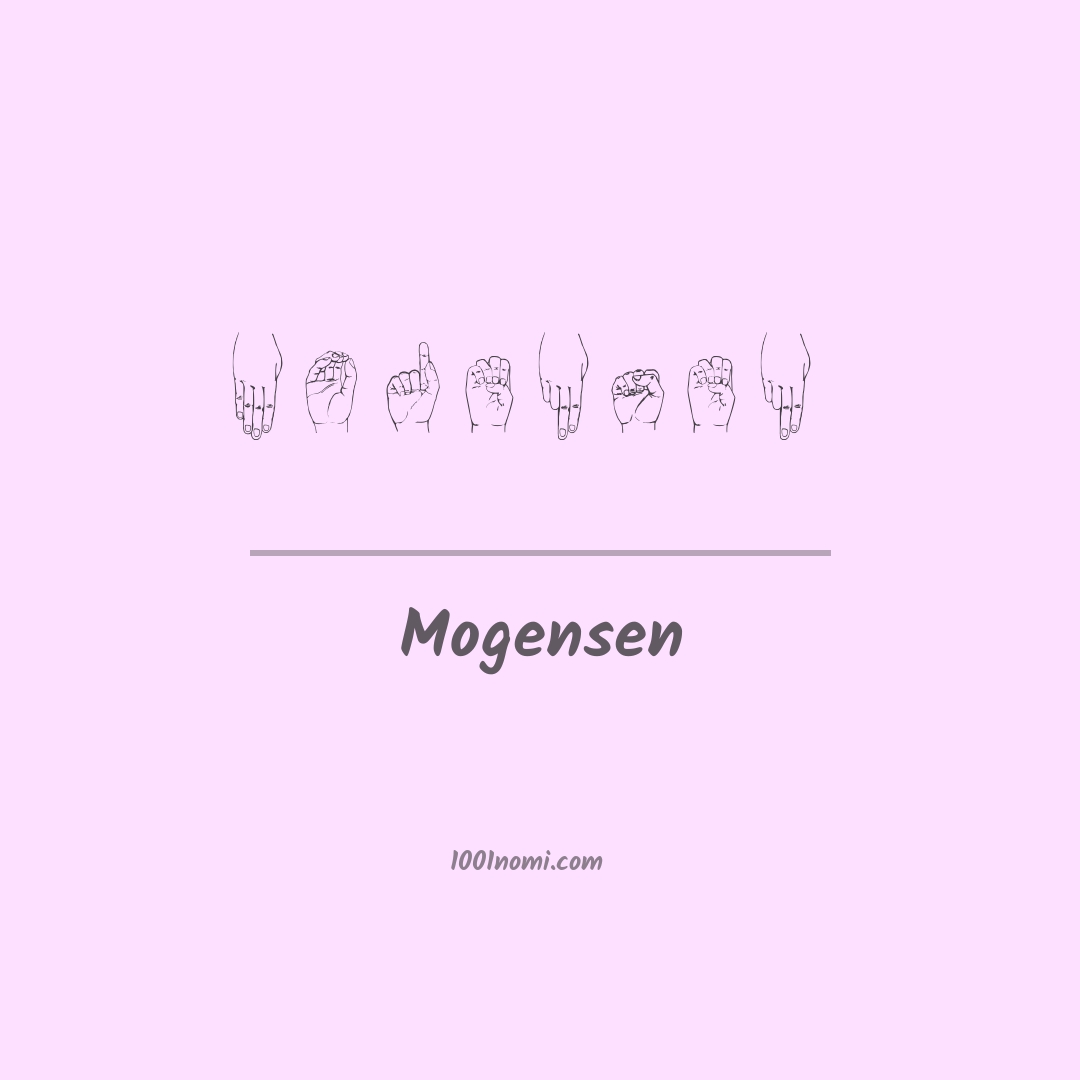 Mogensen nella lingua dei segni