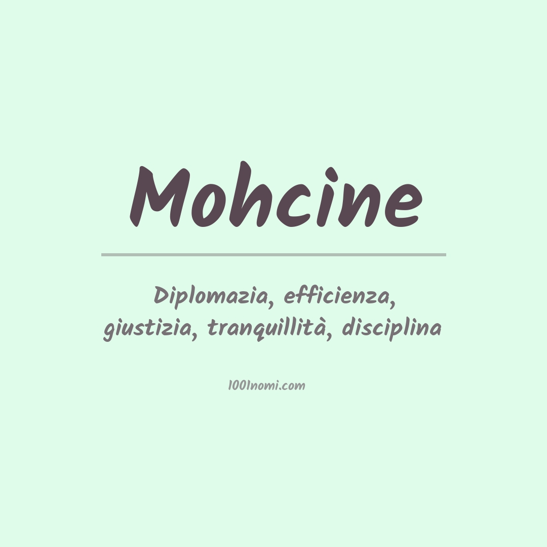 Significato del nome Mohcine Significato del nome Mohcine