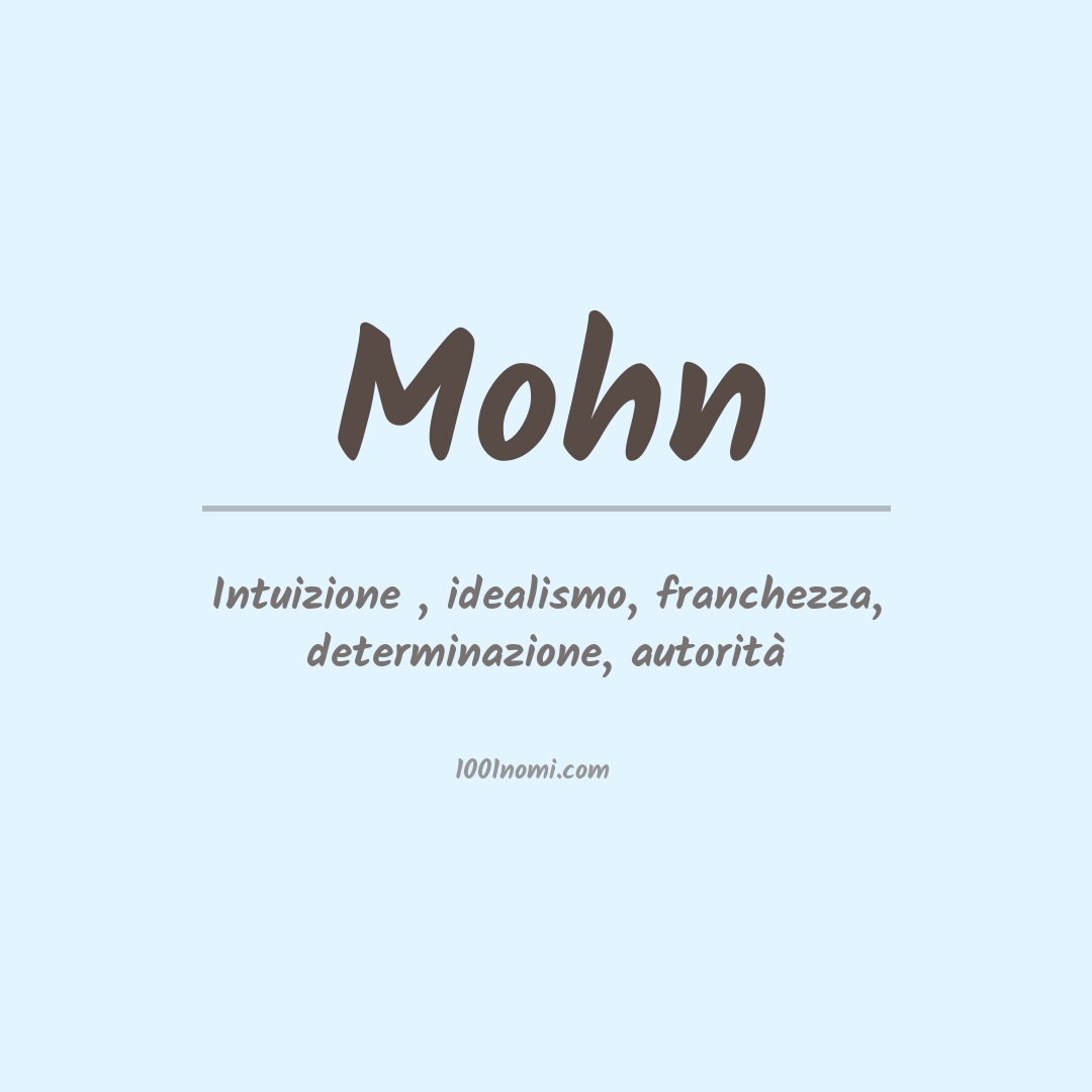 Significato del nome Mohn