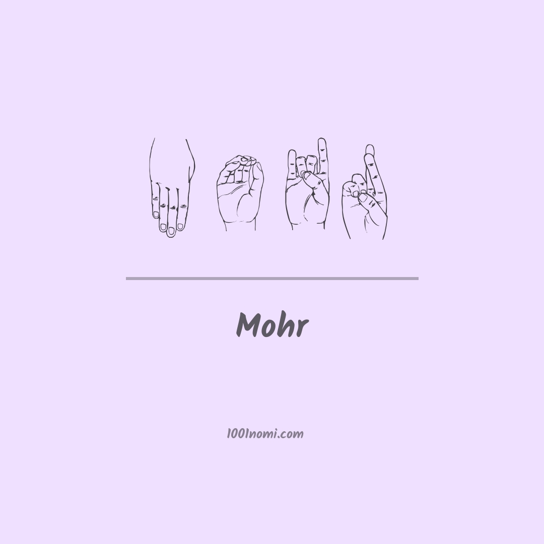 Mohr nella lingua dei segni