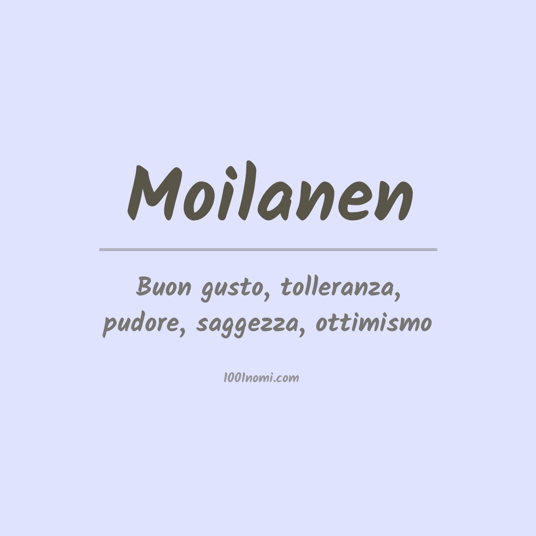 Significato del nome Moilanen