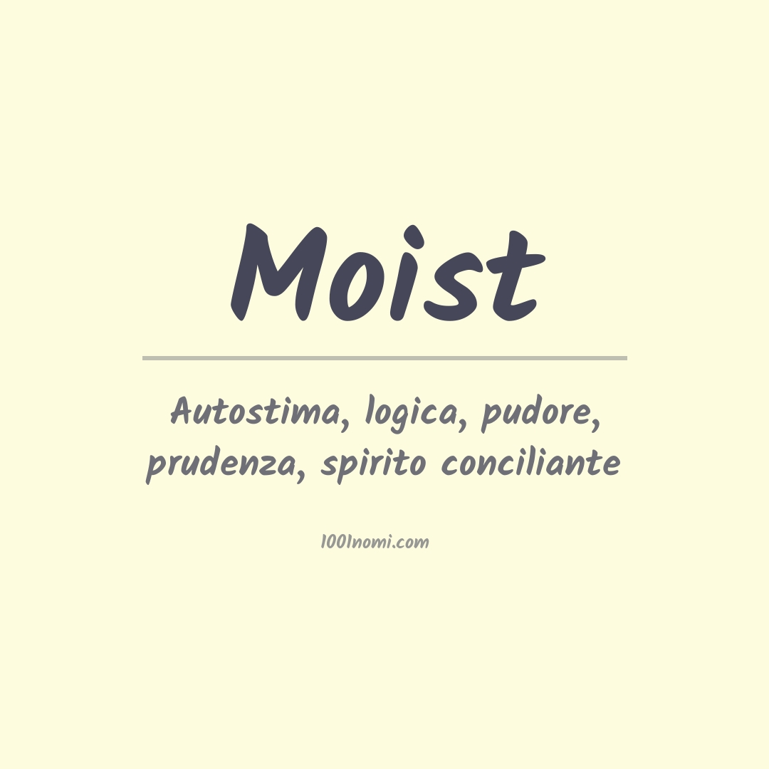 Significato del nome Moist