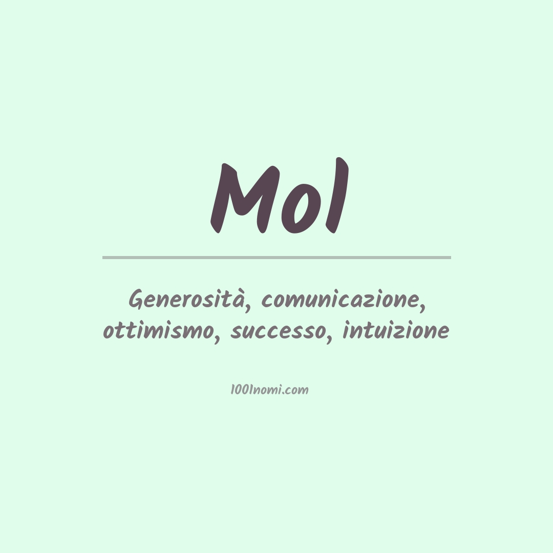 Significato del nome Mol