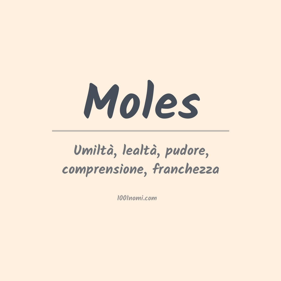 Significato del nome Moles