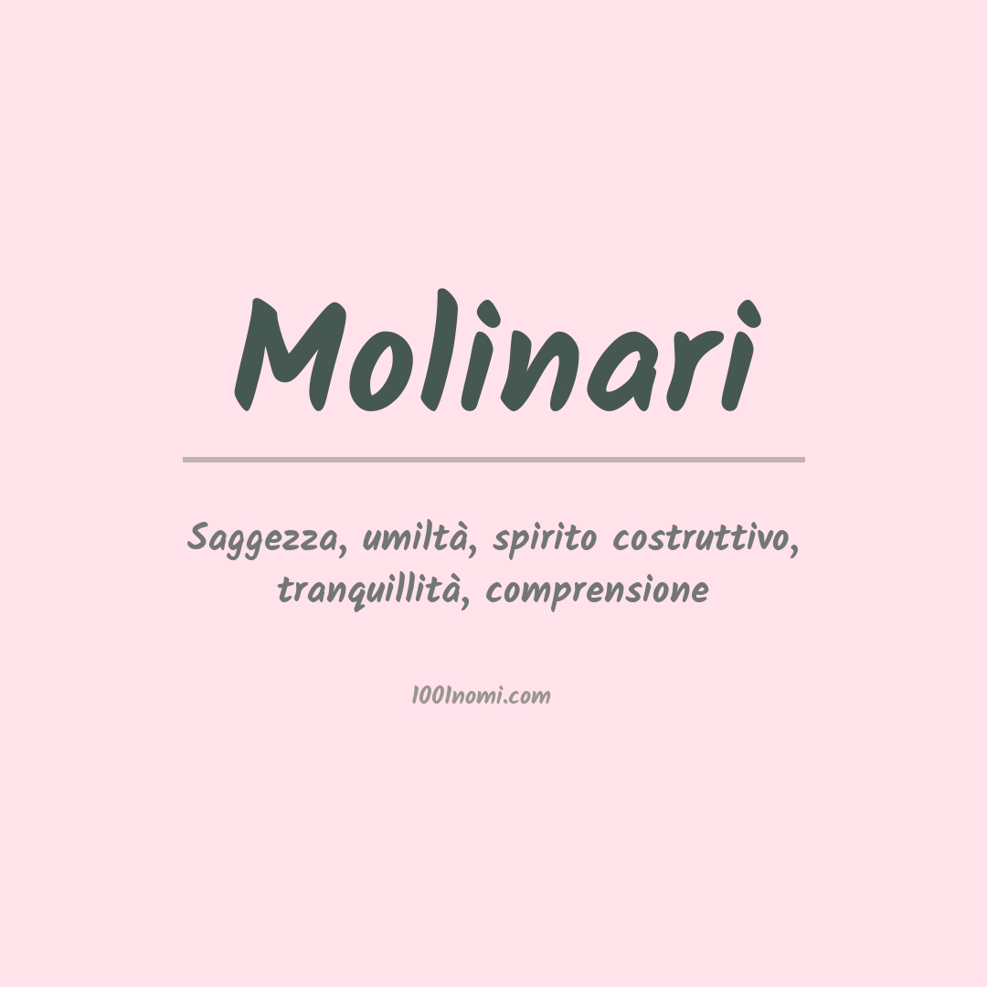 Significato del nome Molinari