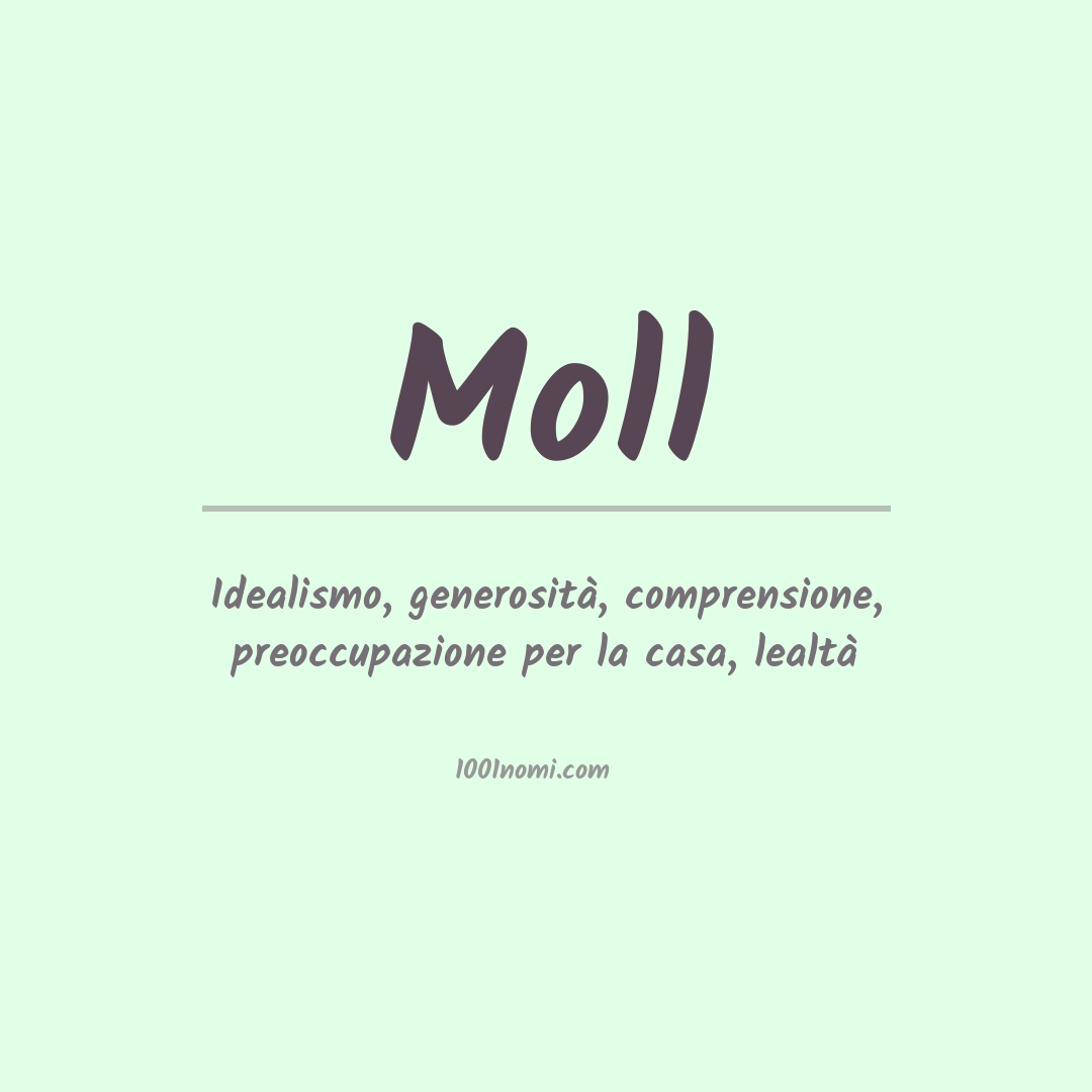 Significato del nome Moll