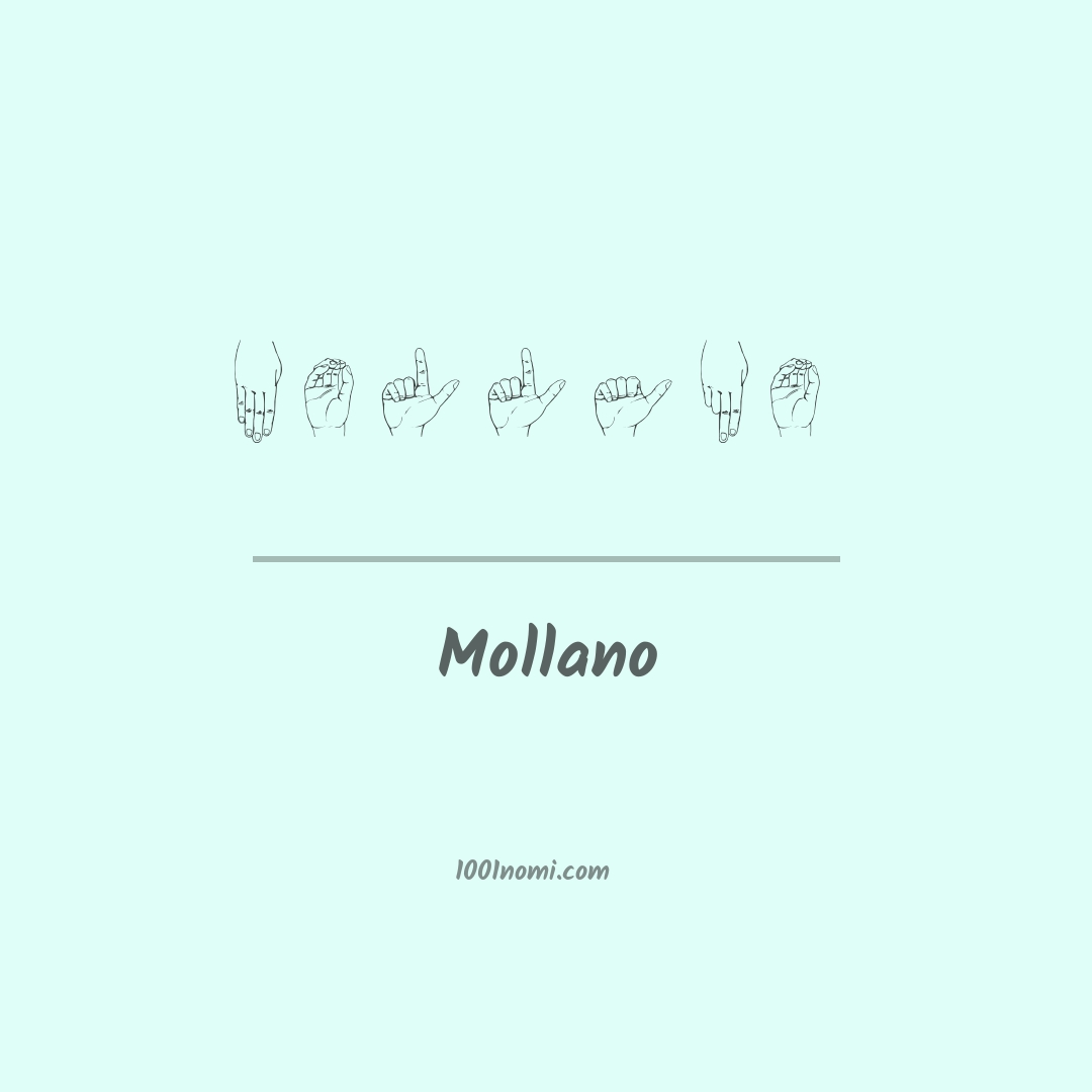 Mollano nella lingua dei segni