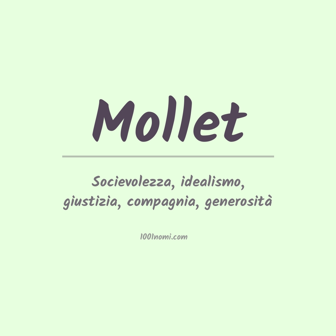 Significato del nome Mollet