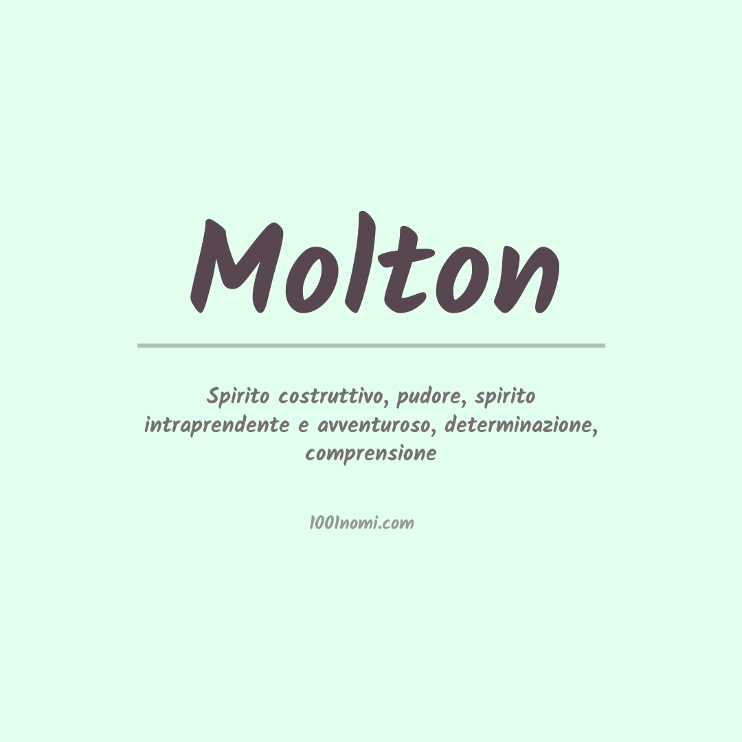 Significato del nome Molton