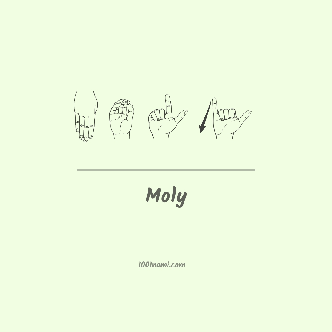 Moly nella lingua dei segni Moly nella lingua dei segni