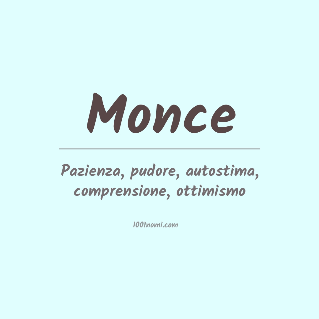 Significato del nome Monce