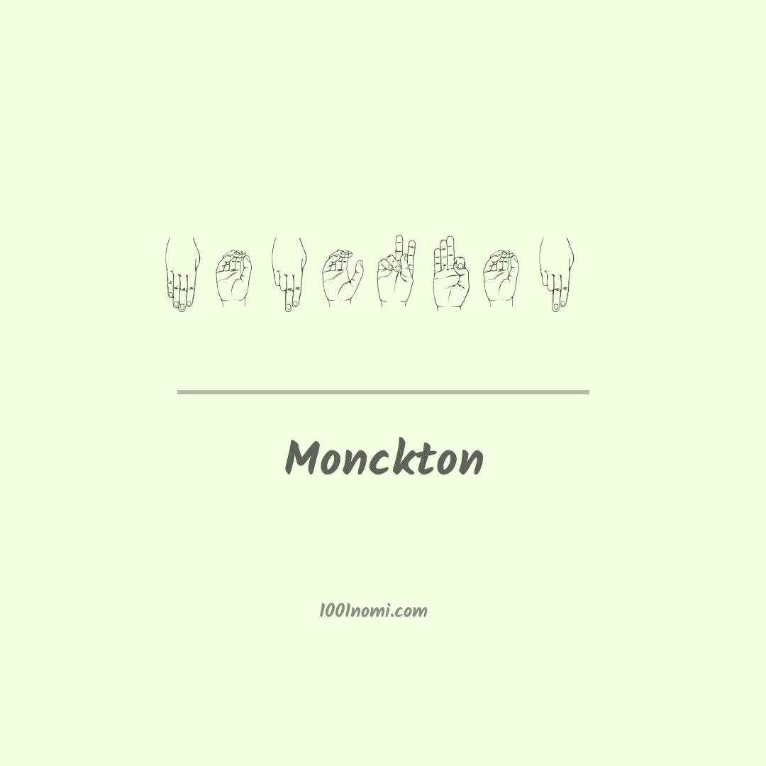 Monckton nella lingua dei segni Monckton nella lingua dei segni