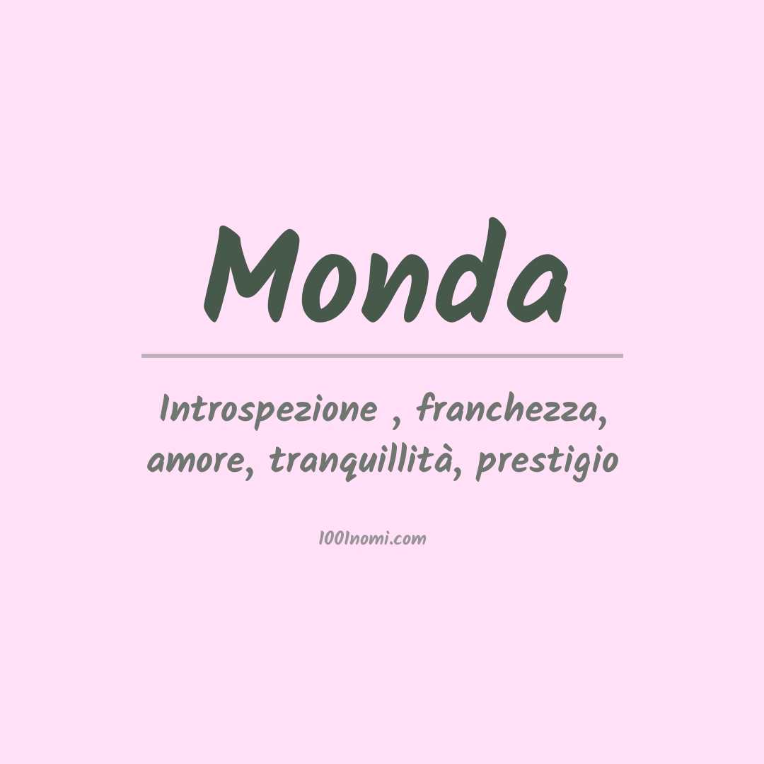 Significato del nome Monda