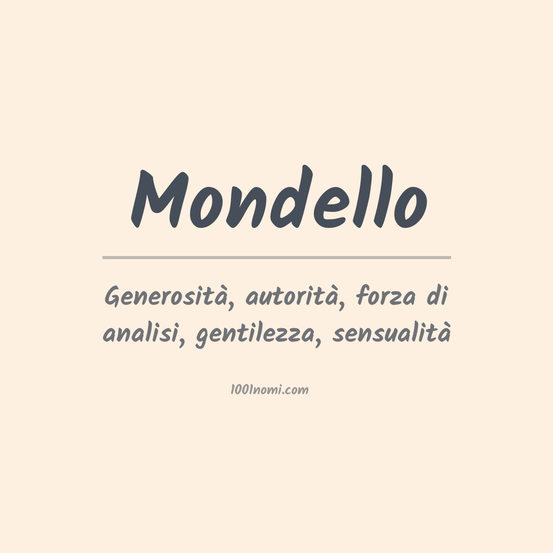 Significato del nome Mondello