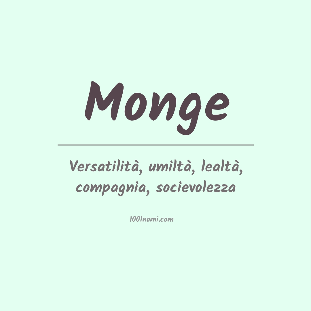 Significato del nome Monge