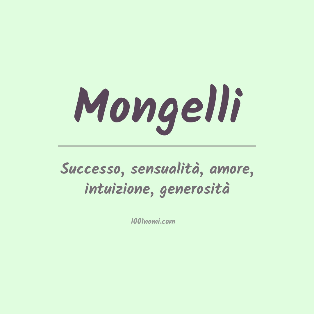 Significato del nome Mongelli