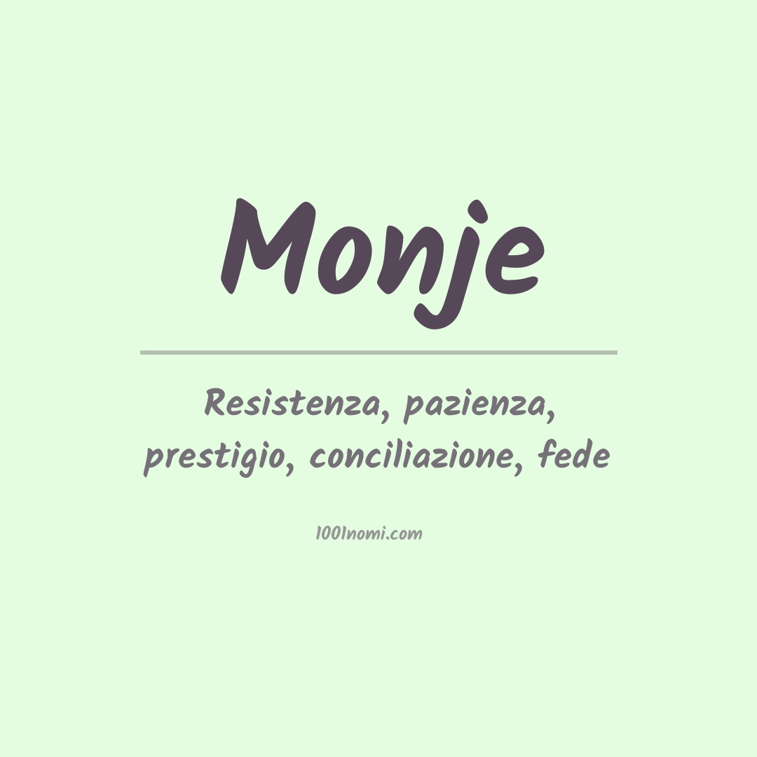 Significato del nome Monje