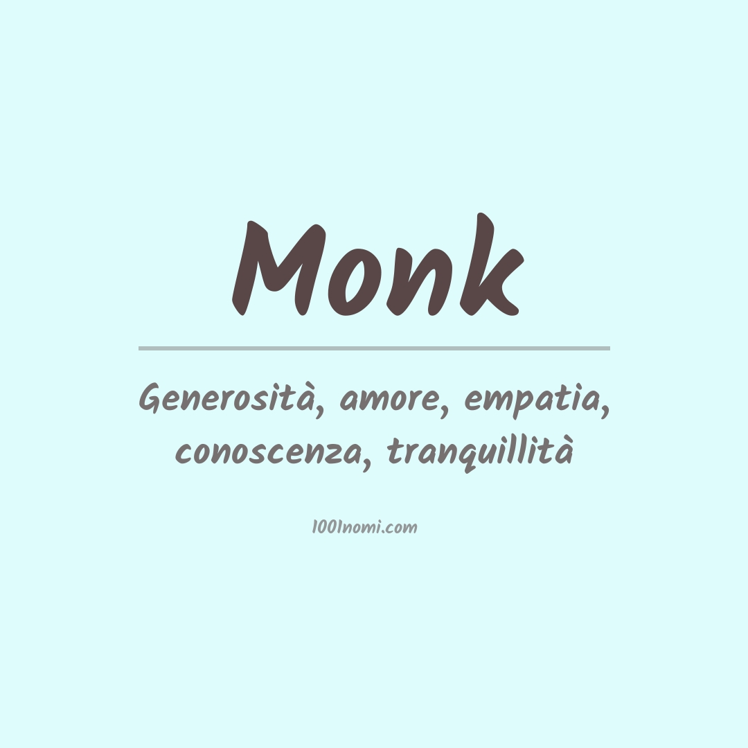 Significato del nome Monk