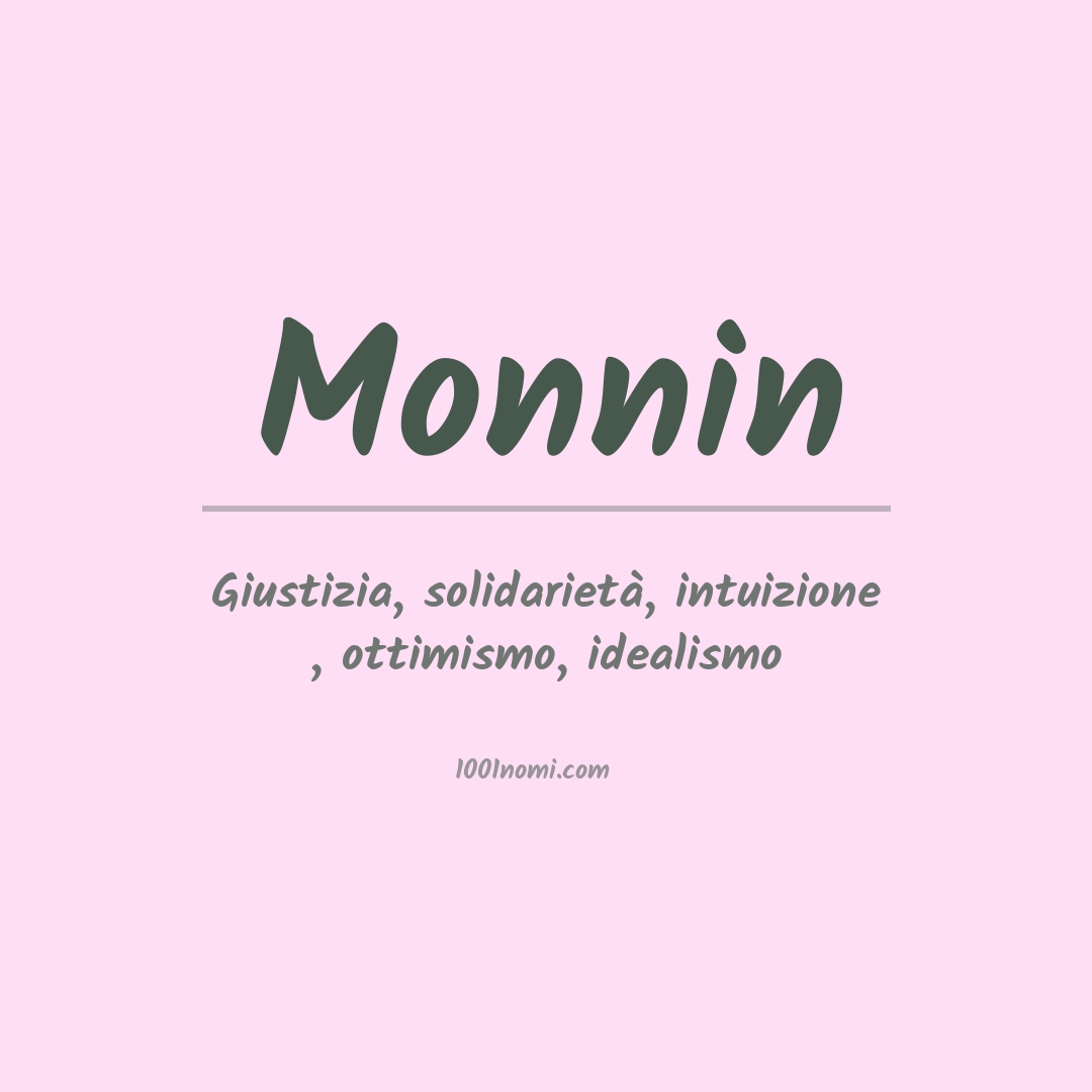 Significato del nome Monnin