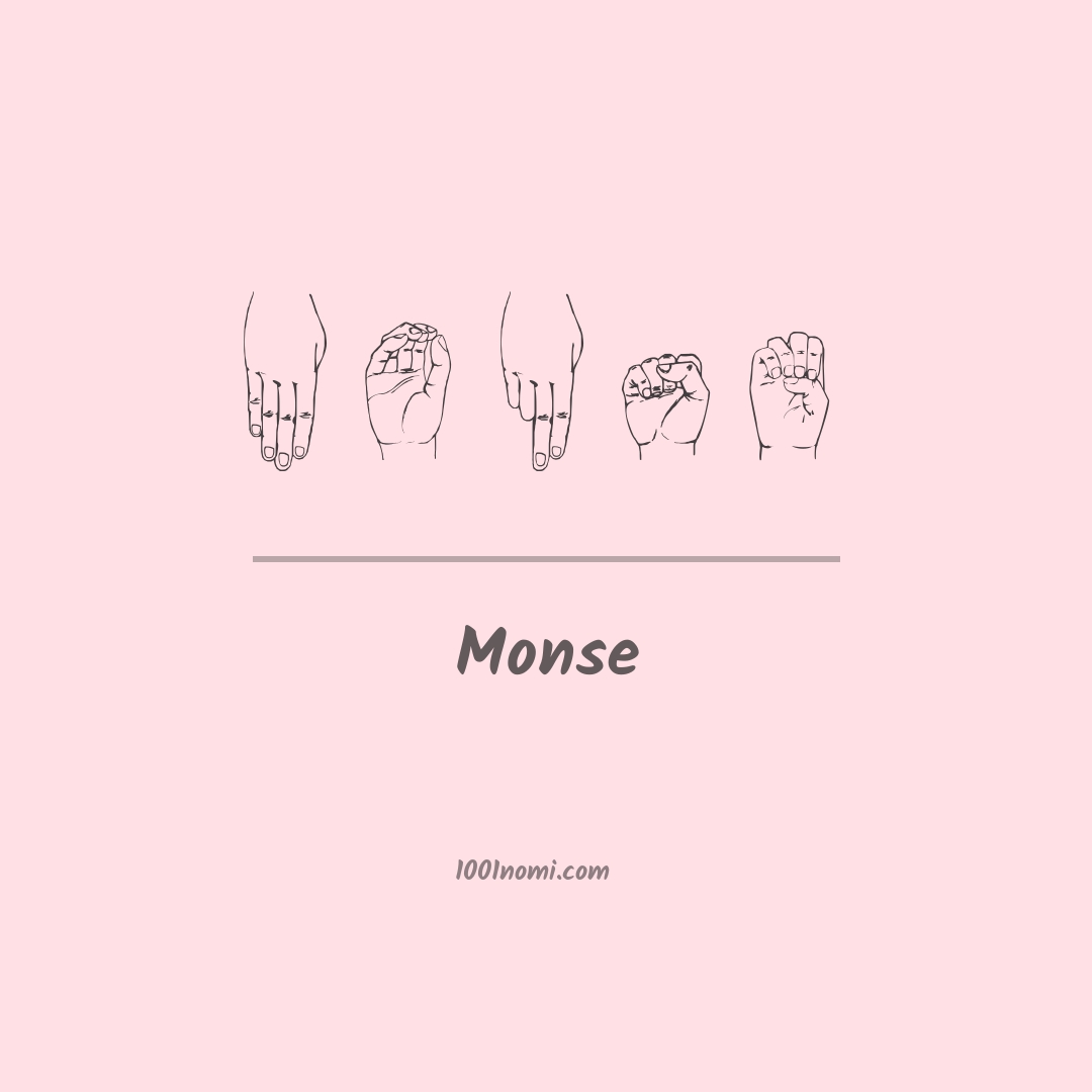 Monse nella lingua dei segni Monse nella lingua dei segni