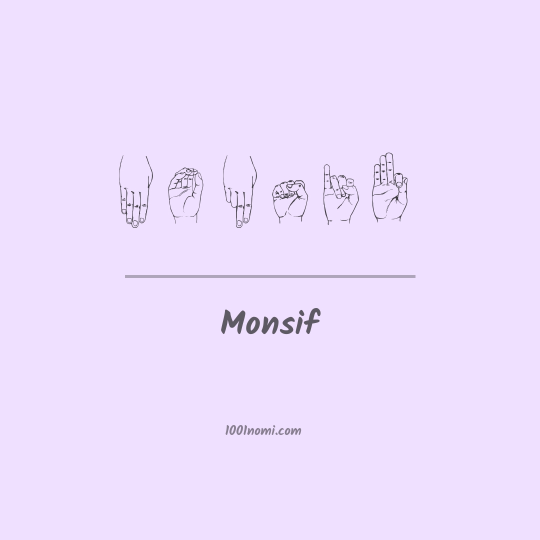 Monsif nella lingua dei segni Monsif nella lingua dei segni