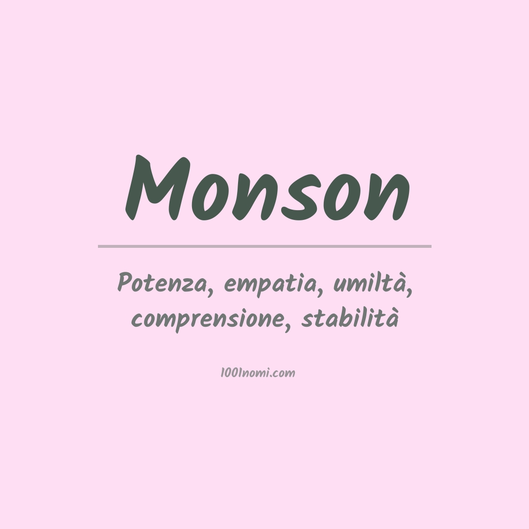 Significato del nome Monson