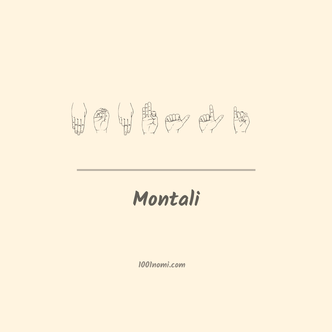 Montali nella lingua dei segni Montali nella lingua dei segni