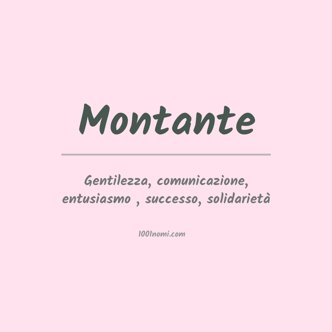 Significato del nome Montante