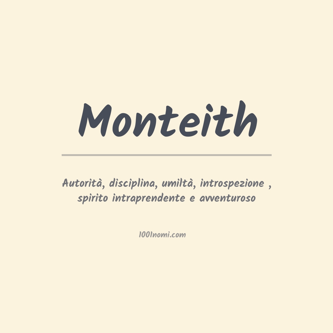 Significato del nome Monteith