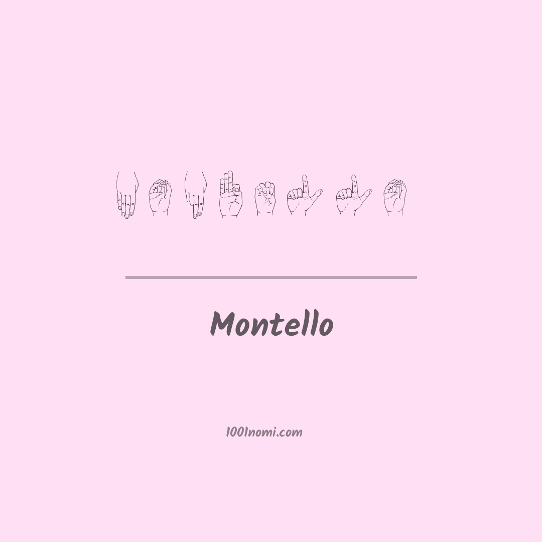 Montello nella lingua dei segni