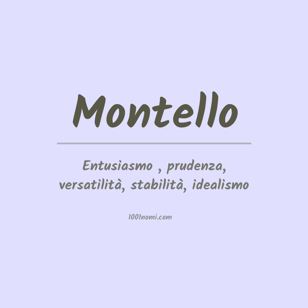 Significato del nome Montello