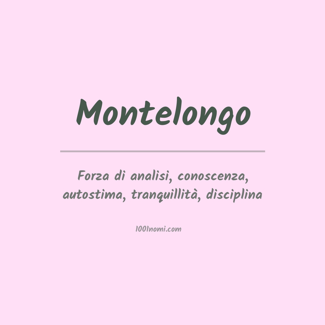 Significato del nome Montelongo