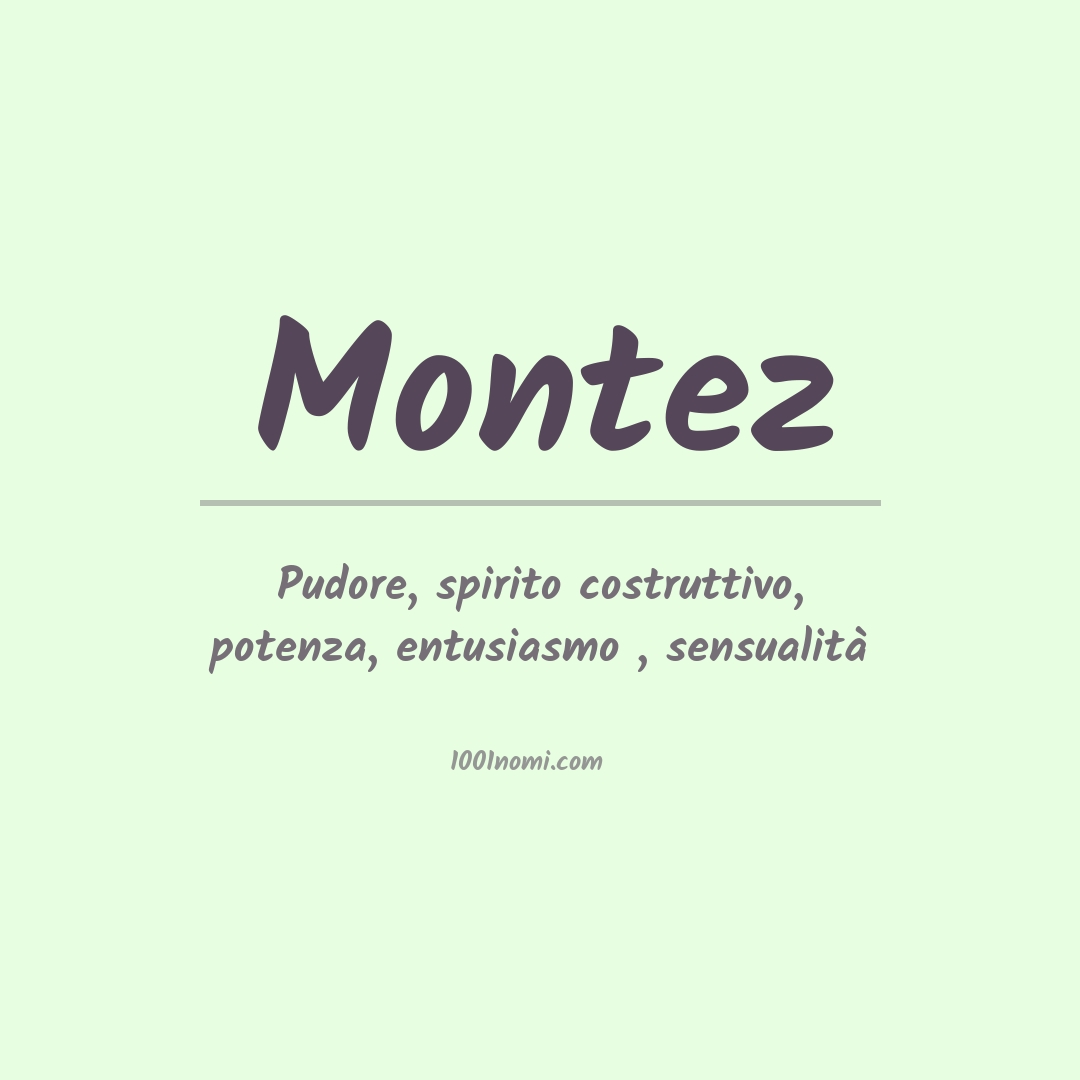 Significato del nome Montez