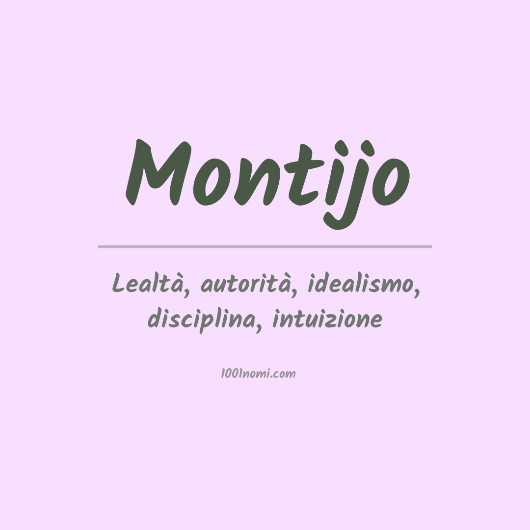 Significato del nome Montijo