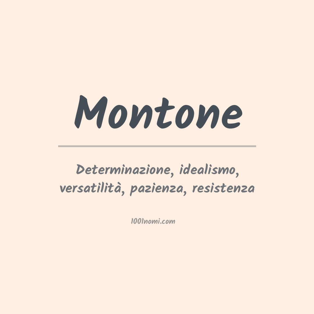 Significato del nome Montone