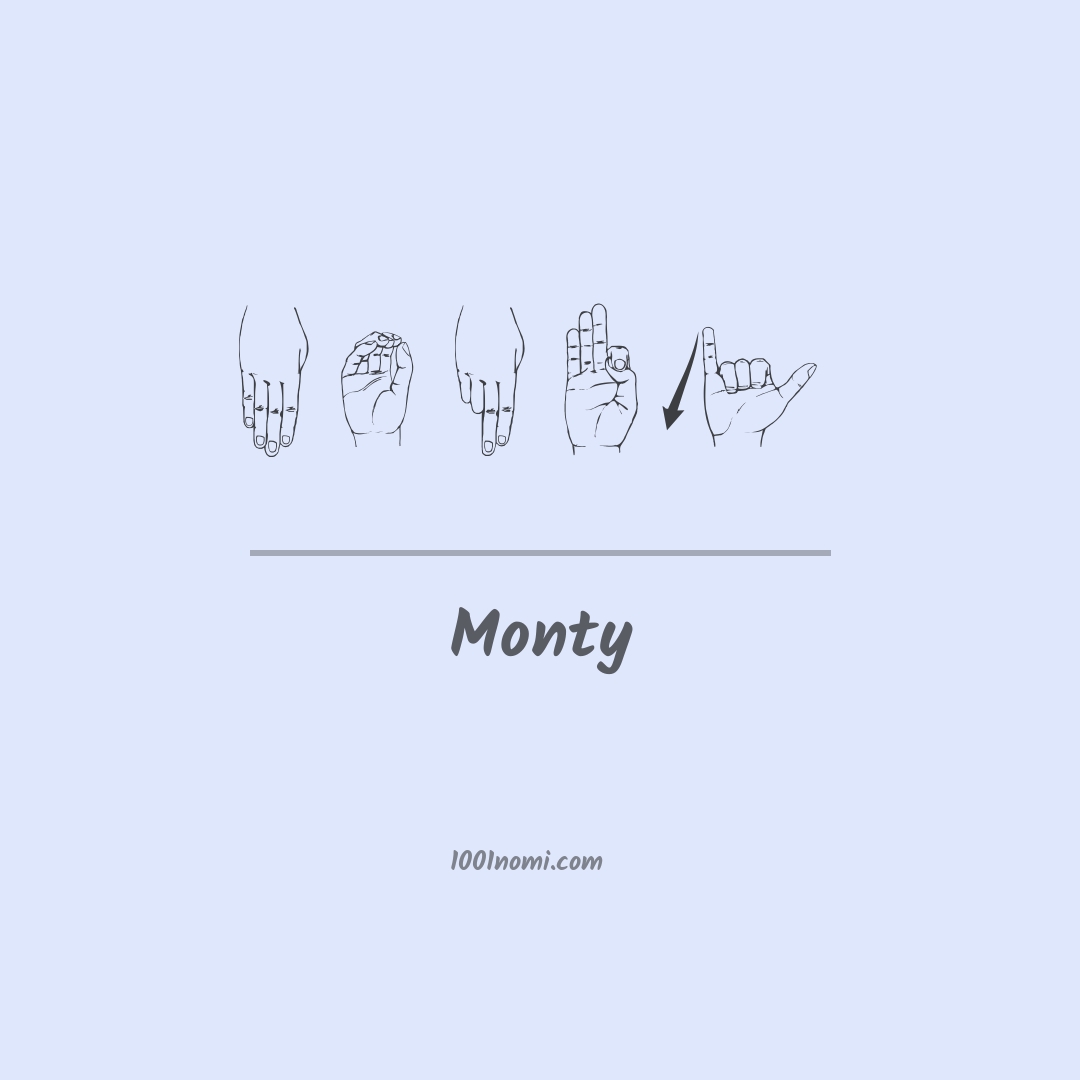 Monty nella lingua dei segni