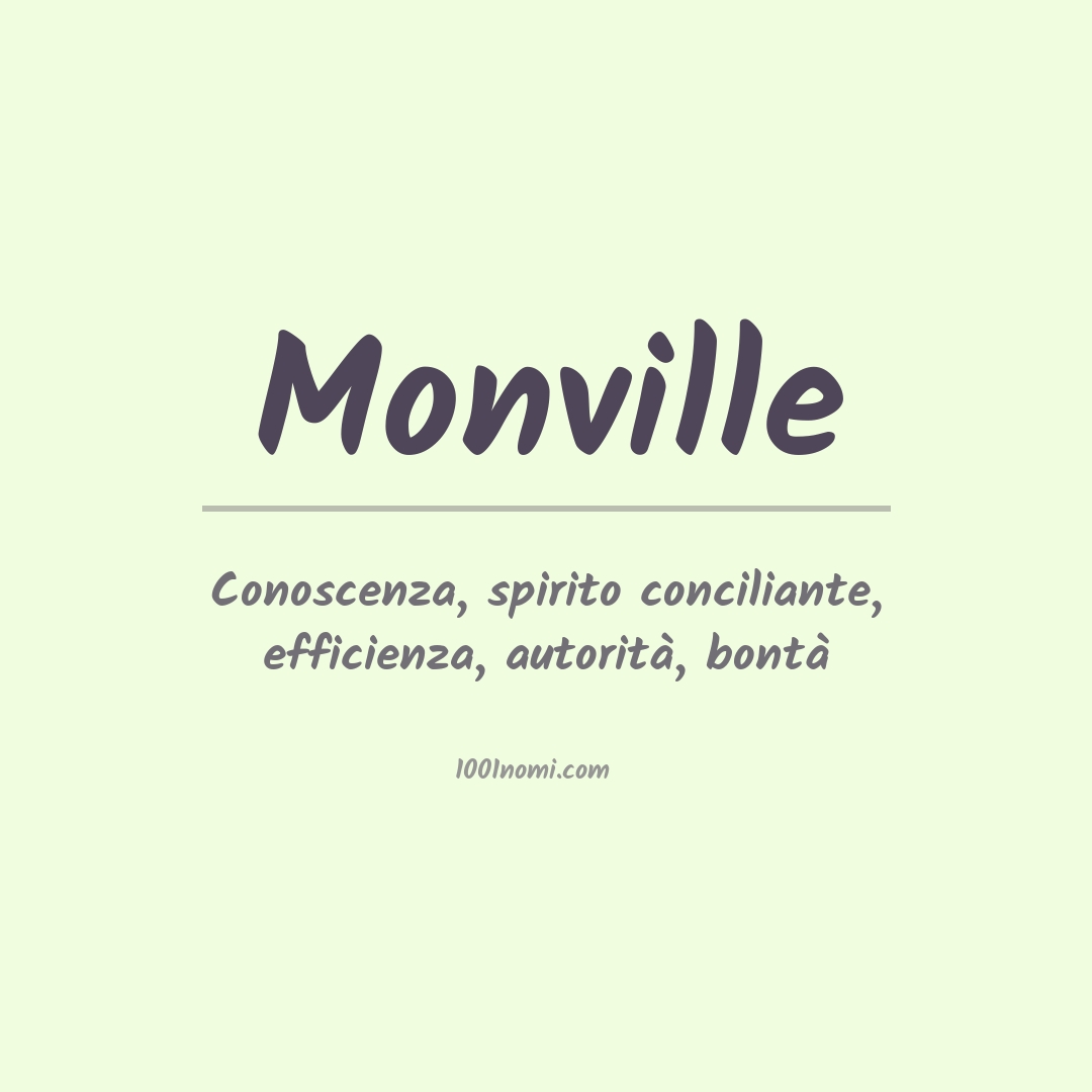 Significato del nome Monville
