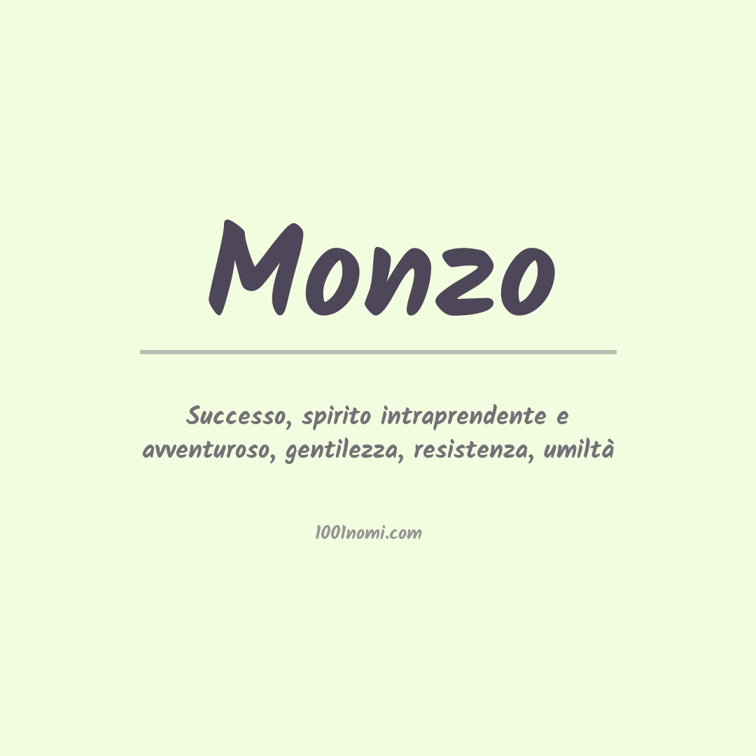 Significato del nome Monzo